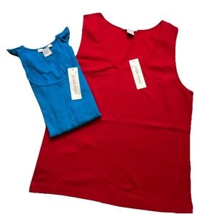Joan Vass‎ Set of 2 Classic Basic Rib Tank Top Women Size 1X NEW